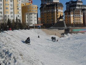 Astana Ishim River in Winter