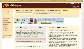 The Bible Gateway website