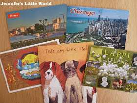 Postcards received via Postcrossing