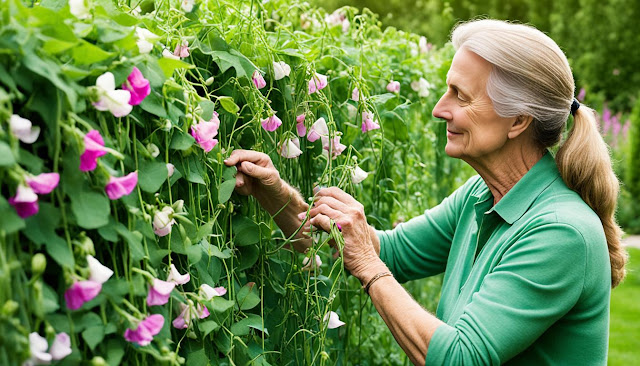 managing overgrown sweet pea vines