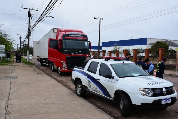 Caminhão roubado em Canoas é recuperado em Cachoeirinha graças ao cercamento eletrônico