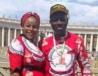 Governor Soludo and wife at Vatican city for the enthronement of Cardinal Peter