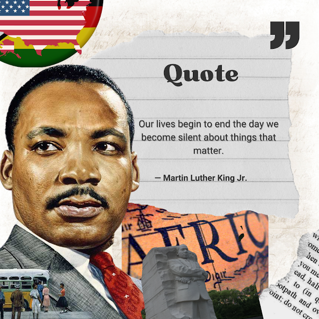 Martin Luther King Jr. quote card on vintage paper