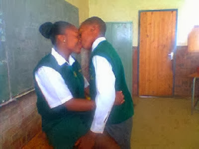 Secondary School Students Caught Kissing In The Classroom [See Photo]