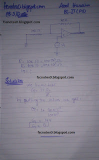 F.Sc ICS Notes: Physics XII: Chapter 18 Electronics Numerical Problems by Asad Hussain 6