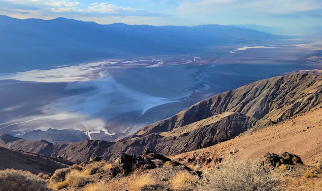 View of salt flats and badwater basin from Dantes view