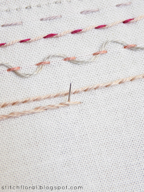 Line stitches and their variations: sampler