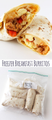 Freezer Breakfast Burritos