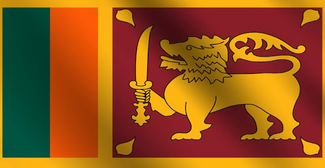 Which animal features on the flag of Sri Lanka?