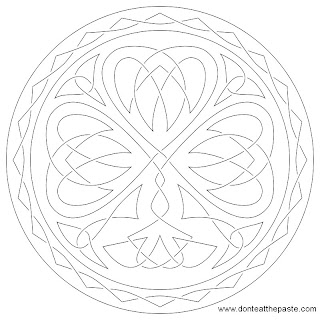 Shamrock embroidery pattern