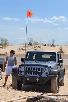 Bryce checking out the Jeep