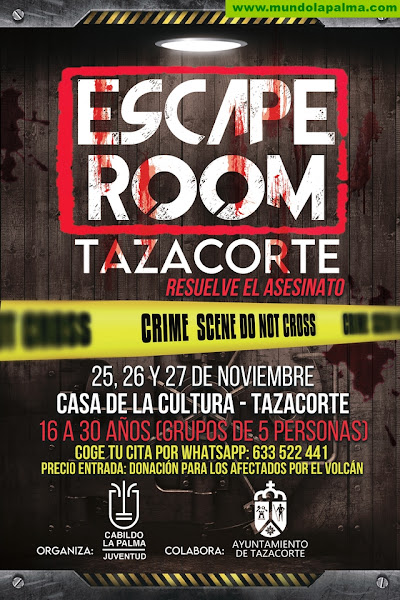 Juventud organiza un Escape Room en Tazacorte para este fin de semana