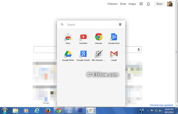 Chrome app launcher