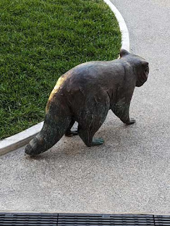 Toronto Love Park Raccoon Sculpture.