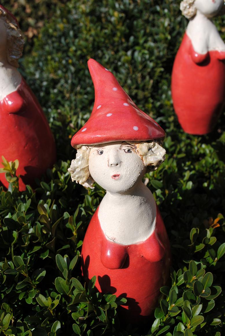 Glückspilzfräulein Gartenfigur