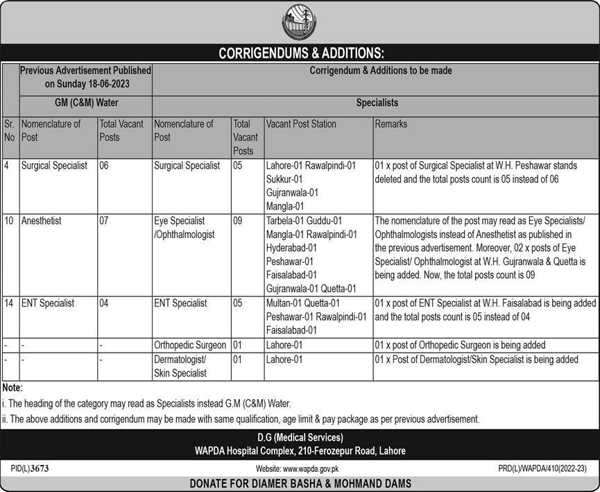 Jobs in Wapda Hospital