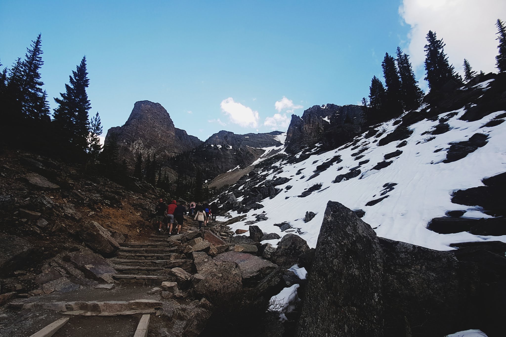 Trail to Rockpile Moraine Lake