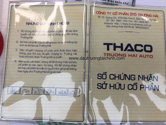 Lưu ký cổ phiếu THACO THA