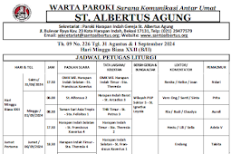 Warta Paroki No. 226 Tanggal 31 Agustus & 01 September 2024