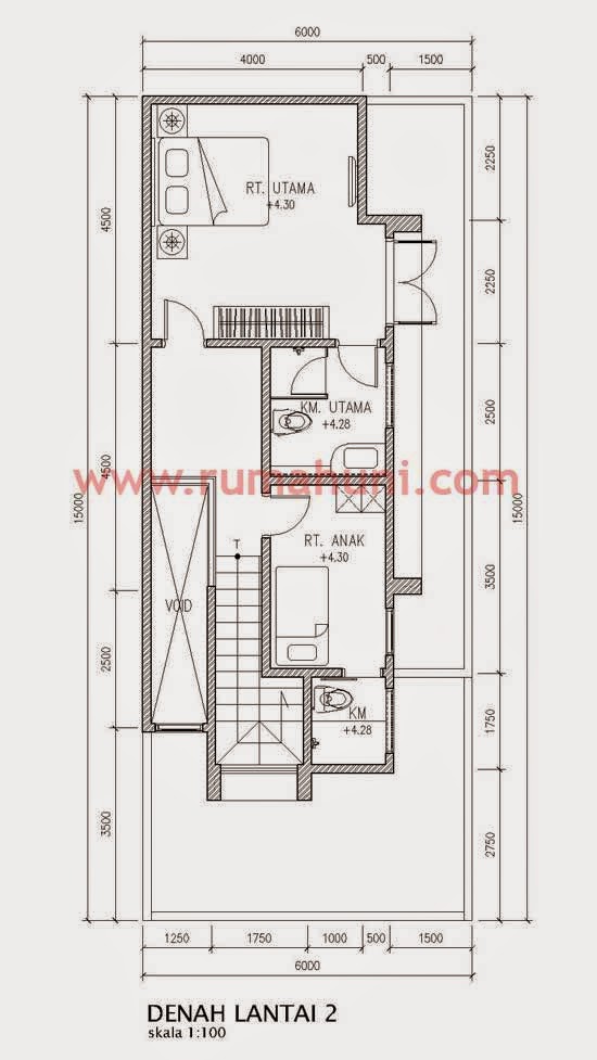  Desain  Rumah  Minimalis  2  Lantai  Ukuran  6x15 