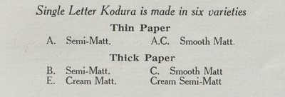 Kodak Kodura Photographic Paper