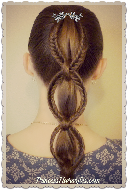 Image of Fishtail braid ponytail school hairstyle