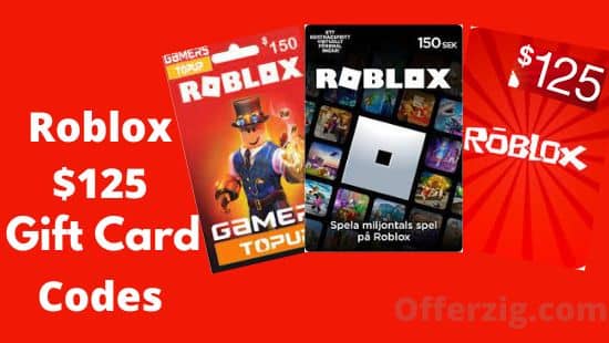 Unused Roblox $125 Gift Card Codes