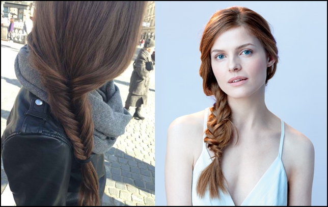 Side fish tail braid