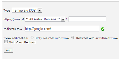 redirect seluruh domain