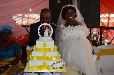 Unmarried couple living together for 45 years wed in Port Hacourt (photos)