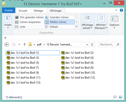 Télécharger | 13 Devoirs 1 Semestre 1  Tcs Biof SVT