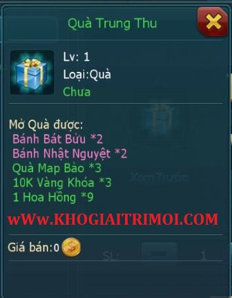 Sự kiện Trung Thu Vui Vẻ trong game Holy War