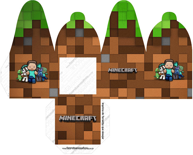 Minecraft: Cajas para Imprimir Gratis.