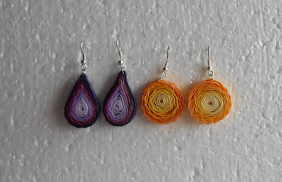 Crimping Fancy Quilling Paper Earring Designs 2015