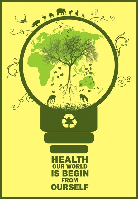 15 Contoh Gambar Desain Poster Lingkungan "Go Green 
