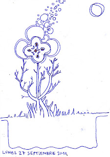 Dibujo de flor fea