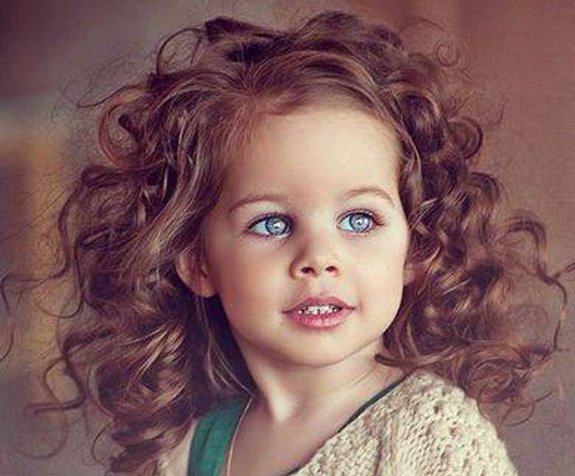 Curly Hair Baby Girl Image