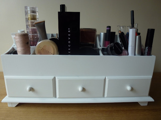 The breast comes alongside 3 minor drawers together with 10 compartments Pimping out my drawers... makeup storage solution 