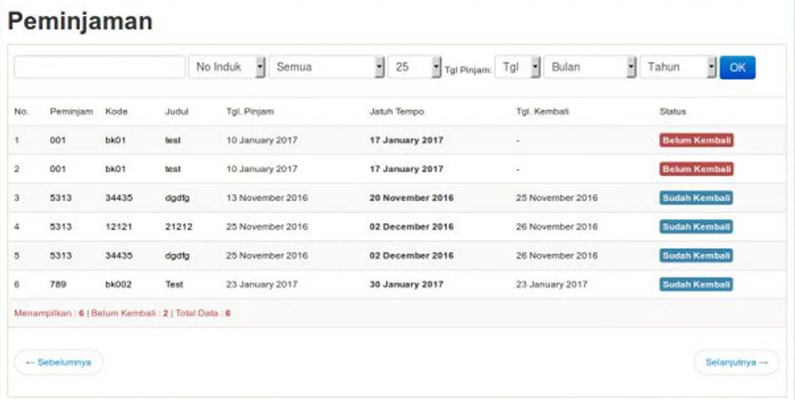 Codeigniter : Source Code Sistem Informasi Web Aplikasi Perpustakaan dengan PHP & MySQL