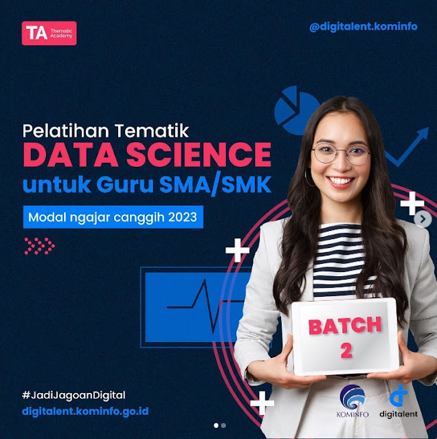 Pendaftaran Pelatihan tematik data Science untuk Guru SMA SMK 2023