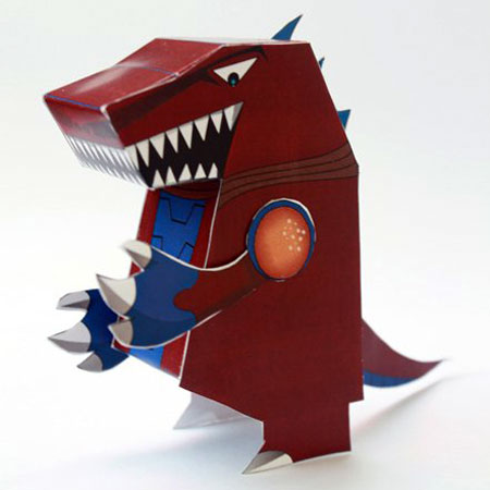 Super Kaiju Hero Force Papercraft Democules