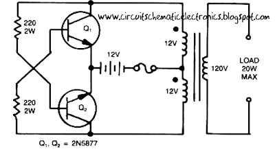 Simple Inverter Circuit from 12 V up to 120V elevated