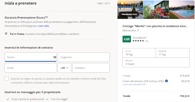 come prenotare casa su vrbo