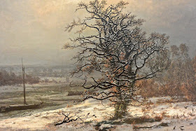 Peinture norvégienne Oslo National galleriet : Christian Dahl : le vieux chêne peintre romantique