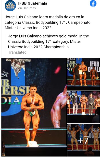 Jorge Galeano y Clara Pineda conquistaron el Campeonato Míster Universo India  2022