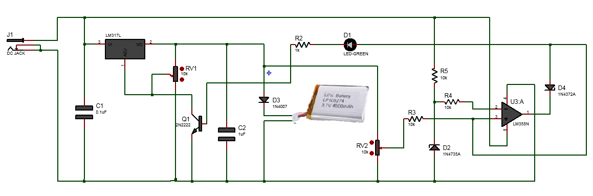 Lithium Polymer Battery Charger Circuit Diagram