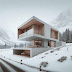 Minimalist mountain house 