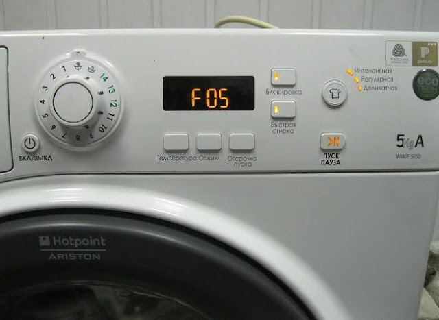 F05 error washing machine