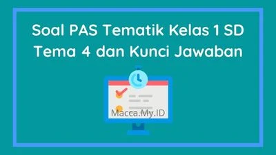 Soal PAS Tematik Kelas 1 SD Tema 4 dan Kunci Jawaban