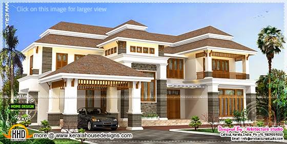  4000  square  feet  luxury home  Home  Kerala Plans 